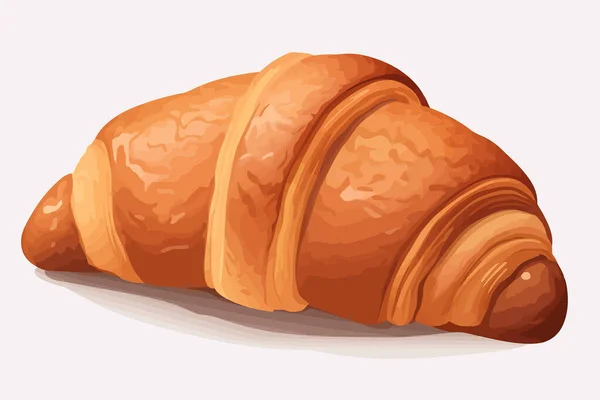 Croissant Vetor Plana Minimalista Ilustração Isolada — Vetor de Stock