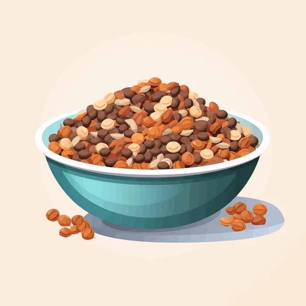 Dog Food Bowl Vector Flat Minimalistic Isolated Illustration — Stock Vector