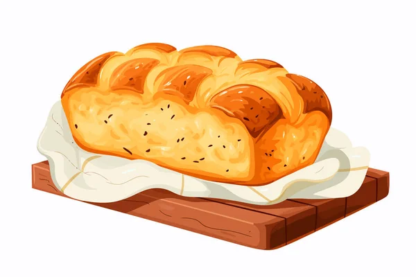 Καρβέλι Ψωμί Διάνυσμα Επίπεδη Μινιμαλιστική Απομονωμένη Εικόνα — Διανυσματικό Αρχείο