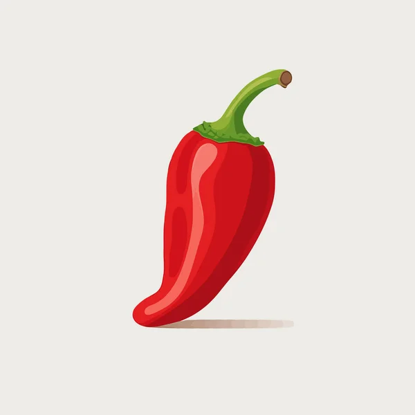 Rode Hete Chili Peper Vector Platte Minimalistische Geïsoleerde Illustratie — Stockvector