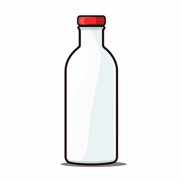 Бутылка Пустым Стикером Вектор Плоская Изолированная Иллюстрация — стоковый вектор