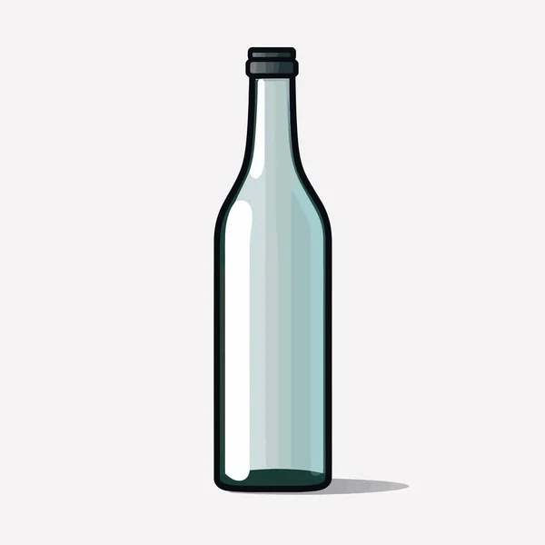 Botella Con Vacío Stiker Vector Plano Aislado Ilustración — Vector de stock
