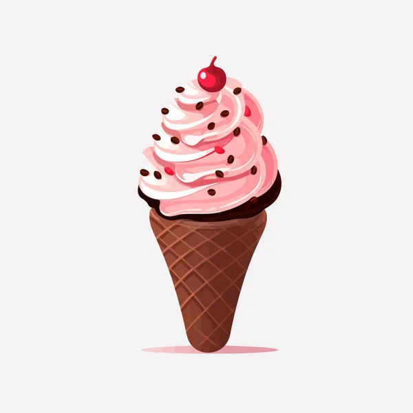 Scoop Ice Cream Vector Flat Minimalistic Isolated Illustration — Stock Vector