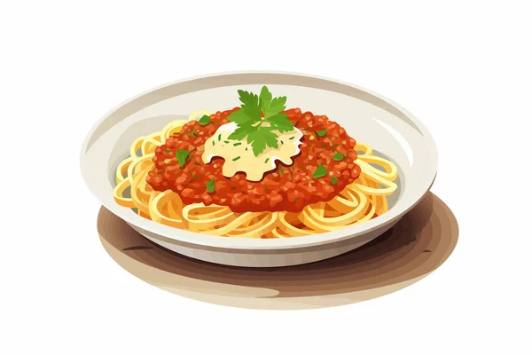 Bolognese Vector Flat Minimalistic Isolated Illustration — Stock Vector