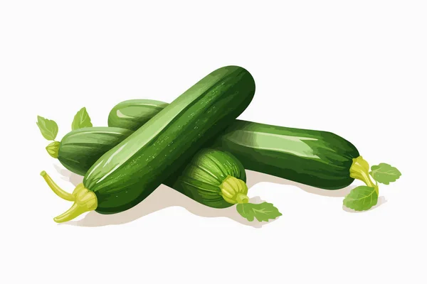 Zucchini Vetor Plana Minimalista Ilustração Isolada — Vetor de Stock