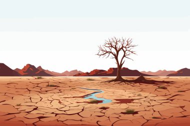 Drought vector flat minimalistic isolated illustration clipart