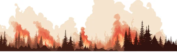 Дикі Пожежі Вектор Плоска Мінімалістична Ізольована Ілюстрація — стоковий вектор