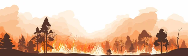 Vahşi Ateş Vektörü Yassı Minimalistik Izole Illüstrasyon — Stok Vektör