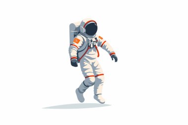 astronot vektörü düz minimalistik izole çizim