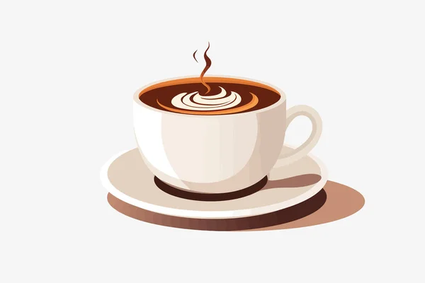 Kaffee Vektor Flach Minimalistischen Vermögenswert Isoliert Illustration — Stockvektor