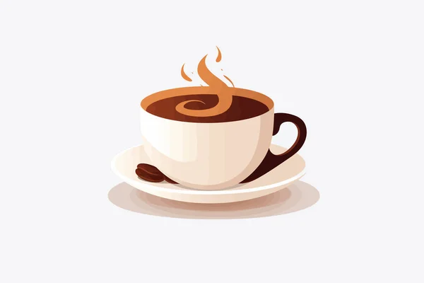 Kaffee Vektor Flach Minimalistischen Vermögenswert Isoliert Illustration — Stockvektor