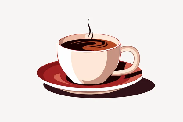コーヒーベクターフラットミニマリスティックアセット分離イラスト — ストックベクタ