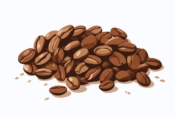 Kávová Zrna Vektor Ploché Minimalistické Izolované Ilustrace — Stockový vektor