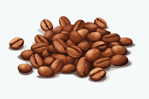咖啡豆向量平坦简约孤立的例子 — 图库矢量图片