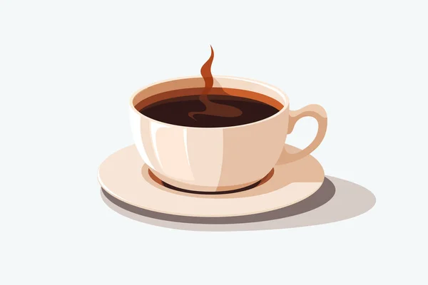 Koffie Cup Close Vector Platte Minimalistische Geïsoleerde Illustratie — Stockvector