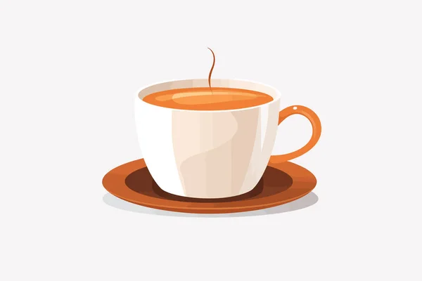 Tasse Café Gros Vecteur Plat Minimaliste Illustration Isolée — Image vectorielle