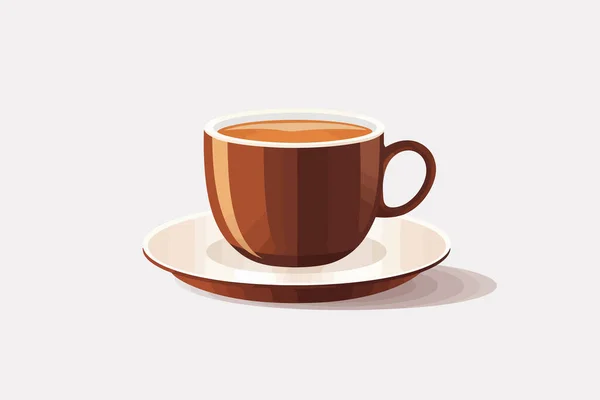 Copo Café Closeup Vetor Plana Minimalista Ilustração Isolada —  Vetores de Stock