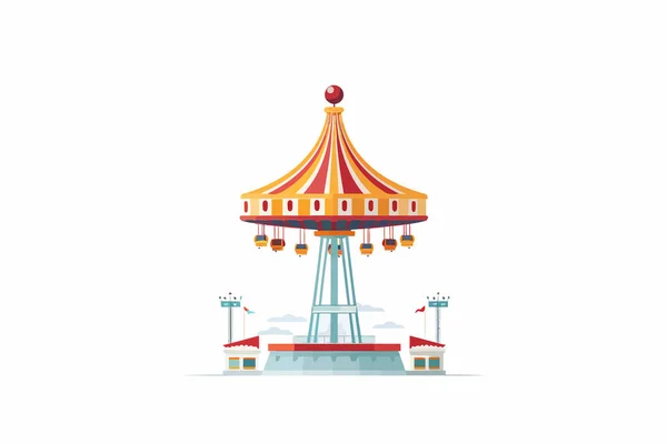 Illustration Isolée Vectorielle Amusement Drop Tower — Photo
