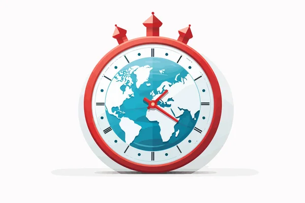 Contagem Regressiva Vetor Relógio Plano Isolado Vetor Estilo Ilustração —  Vetores de Stock