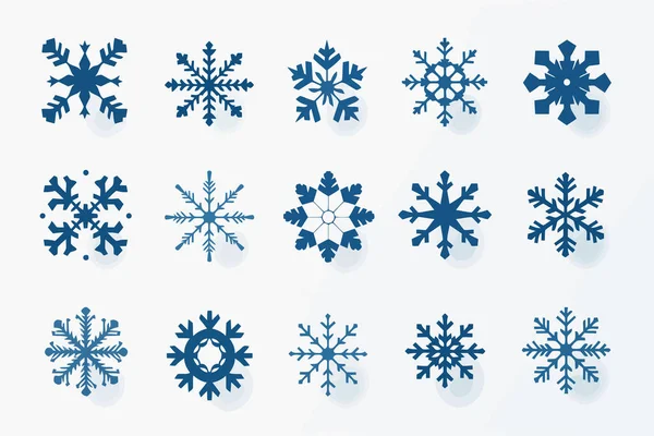 Sněhové Vločky Sněhuláci Vektor Plochý Minimalistický Izolovaný Vektorový Styl Ilustrace — Stockový vektor