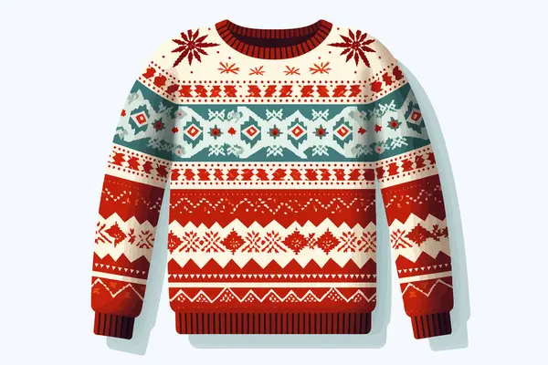 丑陋的圣诞汗衫向量平面简约的孤立向量样式示例 — 图库矢量图片