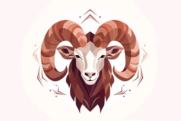 Zodiac Signs Aries Vector Flat Minimalistic Isolated Vector Style Illustration — Stock Vector
