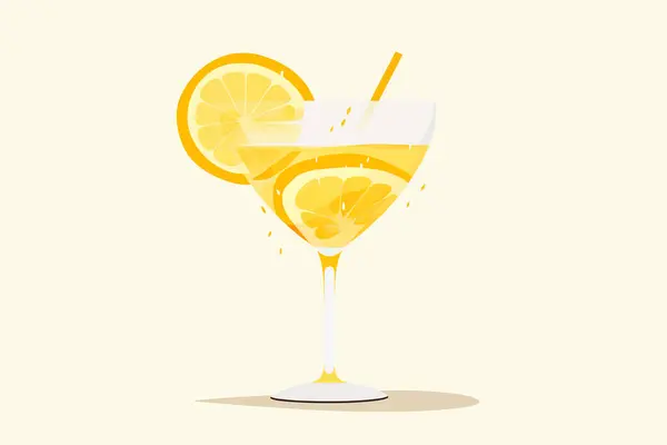 Coctail Vector Flat Minimalistic Isolated Vector Style Illustration — Stock Vector
