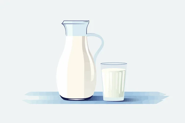 牛奶向量平面简约资产隔离向量样式示例 — 图库矢量图片