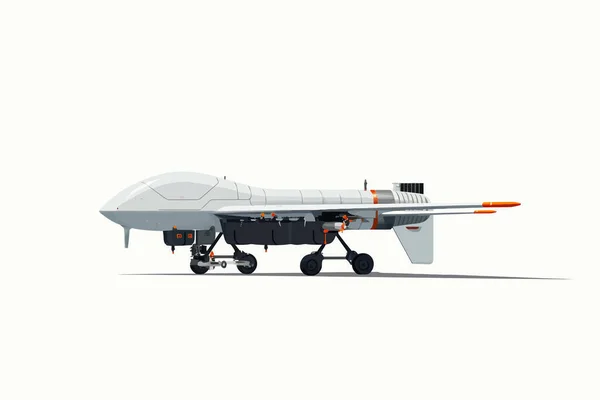 Militar Lanza Vector Drones Combate Plano Aislado Vector Estilo Ilustración — Vector de stock