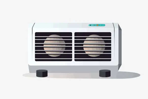 Außenbereich Klimaanlage Vektor Flach Isoliert Vektor Stil Illustration — Stockvektor