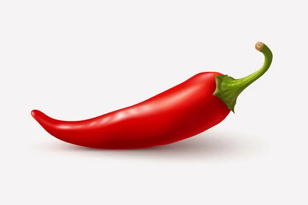 Czerwony Hot Chili Wektor Pieprz Płaski Minimalistyczne Izolowane Wektor Styl — Wektor stockowy