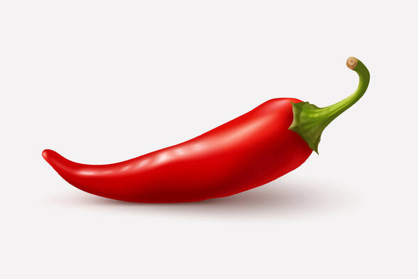 Red hot chili pepper vector flat minimalistic isolated vector style illustration