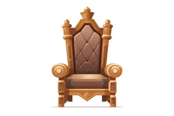 Throne Chair Vector Flat Minimalistic Isolated Vector Style Illustration — Stock Vector