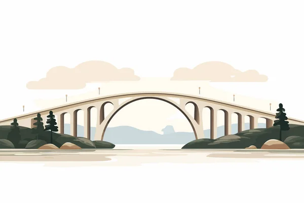 Ponte Vettore Piatta Asset Minimalista Isolato Stile Vettoriale Illustrazione — Vettoriale Stock