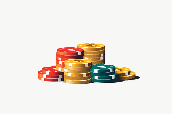 Casino Chips Vector Flat Minimalistic Isolated Vector Style Illustration — Stock Vector