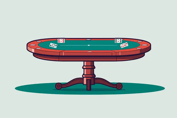 Mesa Poker Vector Plano Minimalista Aislado Vector Estilo Ilustración — Vector de stock