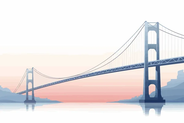 Pont Vecteur Plat Minimaliste Actif Isolé Vecteur Style Illustration — Image vectorielle