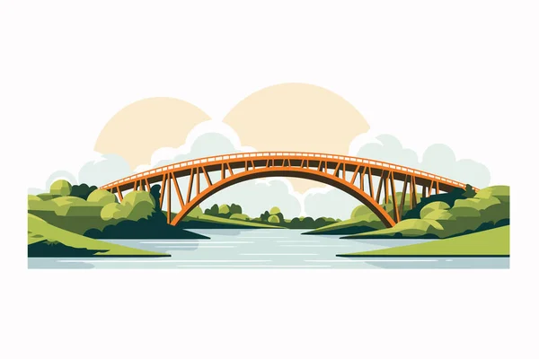 Most Wektor Płaski Minimalistyczne Aktywa Izolowane Wektor Styl Ilustracja — Wektor stockowy