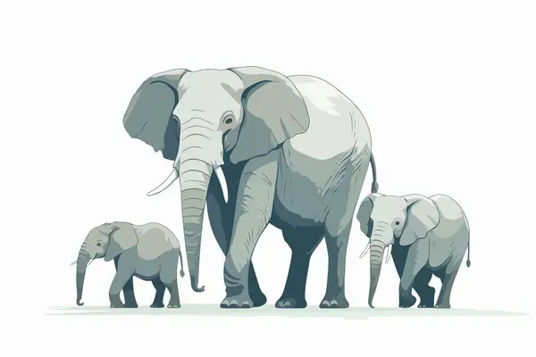 Elefantes Templos Vector Plano Minimalista Aislado Vector Estilo Ilustración — Archivo Imágenes Vectoriales