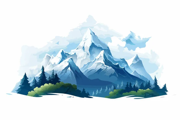 Himalája Vektor Lapos Minimalista Izolált Vektor Stílusú Illusztráció — Stock Vector