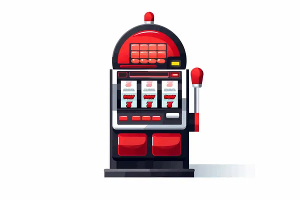 Slot Machine Vettore Piatto Minimalista Isolato Stile Vettoriale Illustrazione — Vettoriale Stock