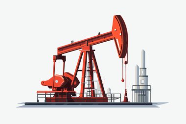 Oil Pumpjack vector flat minimalistic isolated vector style illustration clipart