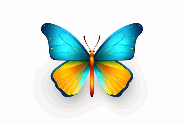 Batterfly Vector Flat Minimalistic Isolated Vector Style Illustration — Stock Vector