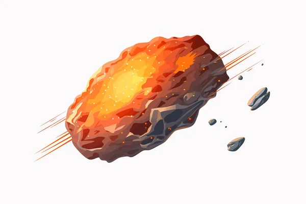 Asteroid Vektor Plochý Minimalistický Izolovaný Vektorový Styl Ilustrace — Stockový vektor