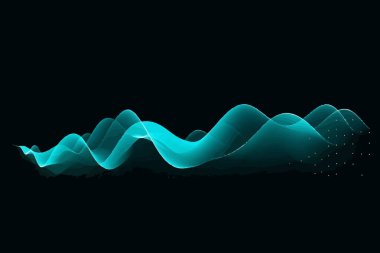 Ses Dalgaları vektörü minimalistik izole edilmiş vektör biçimi çizimi