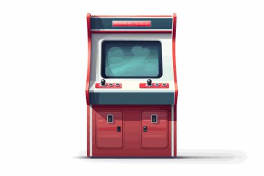 Retro Arcade Oyun Oturumu izole edilmiş vektör biçimi illüstrasyonu