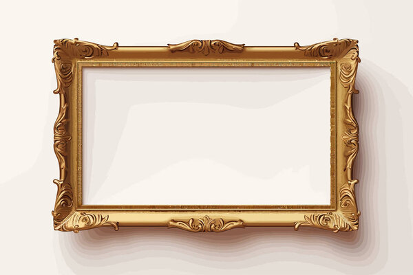 empty Vintage photo frame isolated vector style illustration