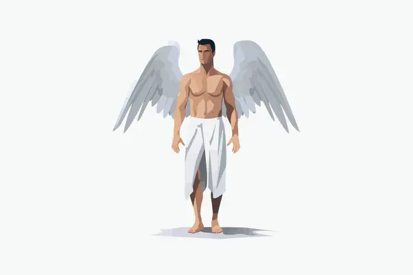 Angel Man Isolated Vector Style — Stock Vector
