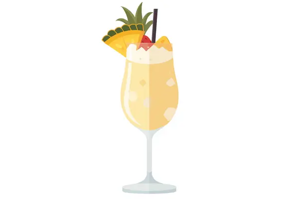 Pina Colada Isolated Vector Style — Stock Vector
