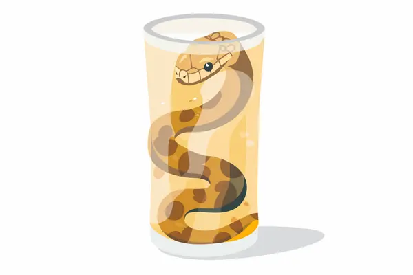 Glass Snake Isolated Vector Style — Stock Vector